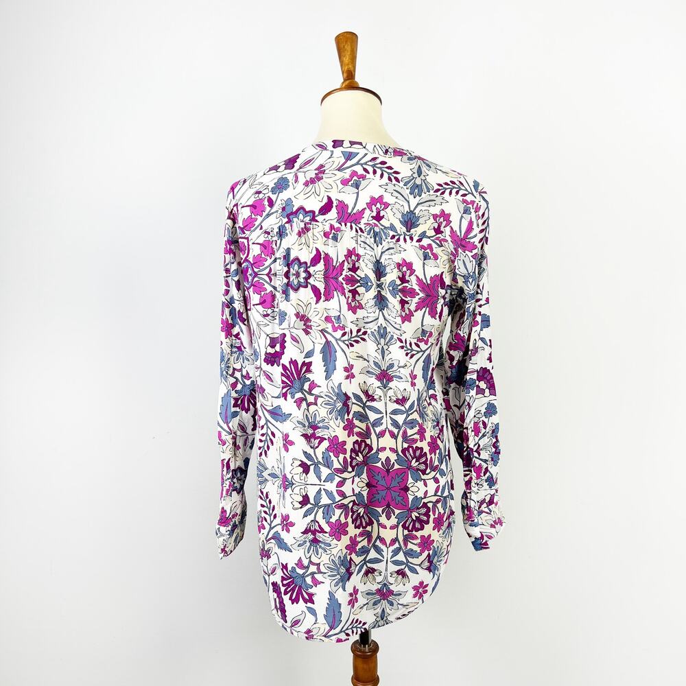 Old Navy purple floral boho top long sleeve shirt Size Small - Picture 5 of 5